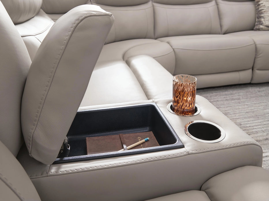 Gravier Power Reclining Sectional with Storage Console