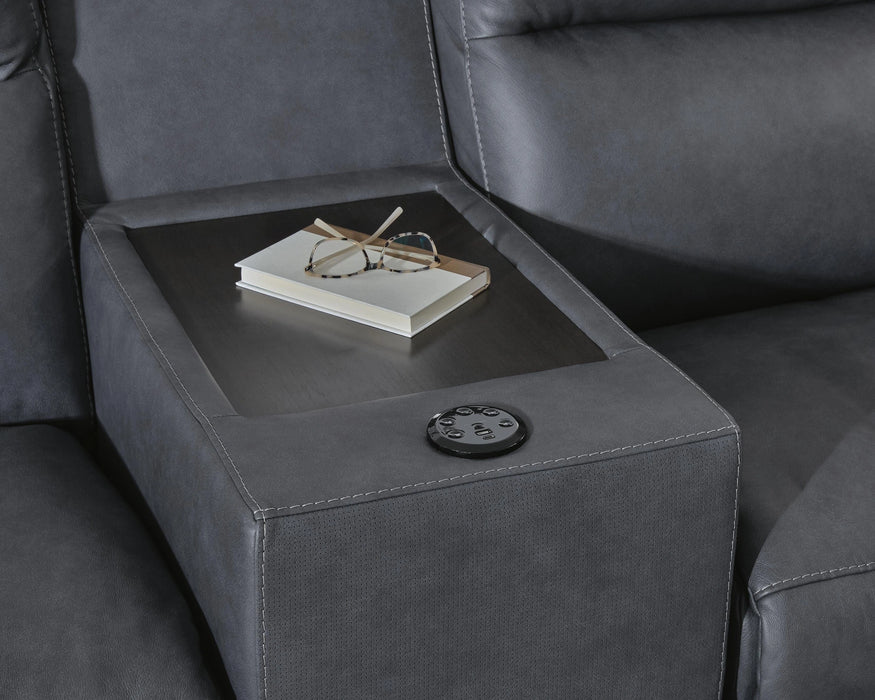 ModZ Power Reclining Sectional with Audio Console