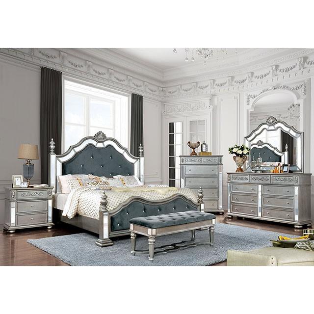 Azha Silver/Gray Cal.King Bed