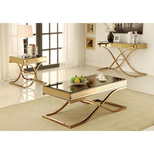 SUNDANCE Brass Sofa Table, Brass