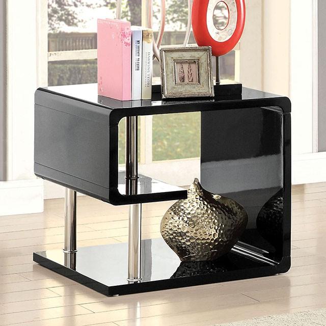 Ninove Black/Chrome End Table image