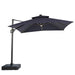 Sano 10 Ft Square Umbrella w/ Double Top w/ LED Light + 37" Large Base image