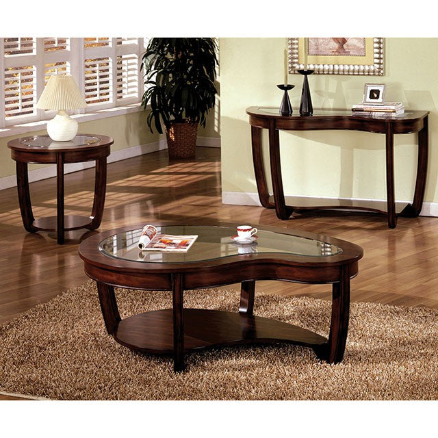 Crystal Falls Dark Cherry Sofa Table